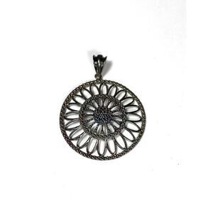 925 Milor Italy Pendant Darkened Multicolored Silver Circle 11.83g